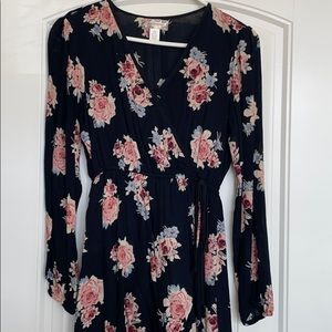 Band of Gypsies Black Floral Dress. Size S